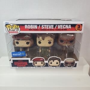 Funko Pop! Stranger Things Robin, Steve, Vecna Figures